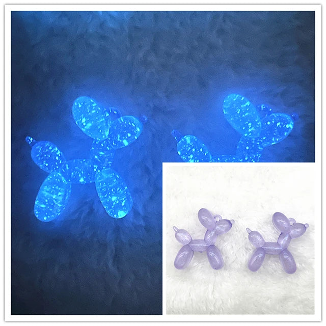 Color Stereo Lovely Balloon Dog Acrylic Charms Jewelry Making DIY Necklace Key Chain Decoration Cute Charms Pendant