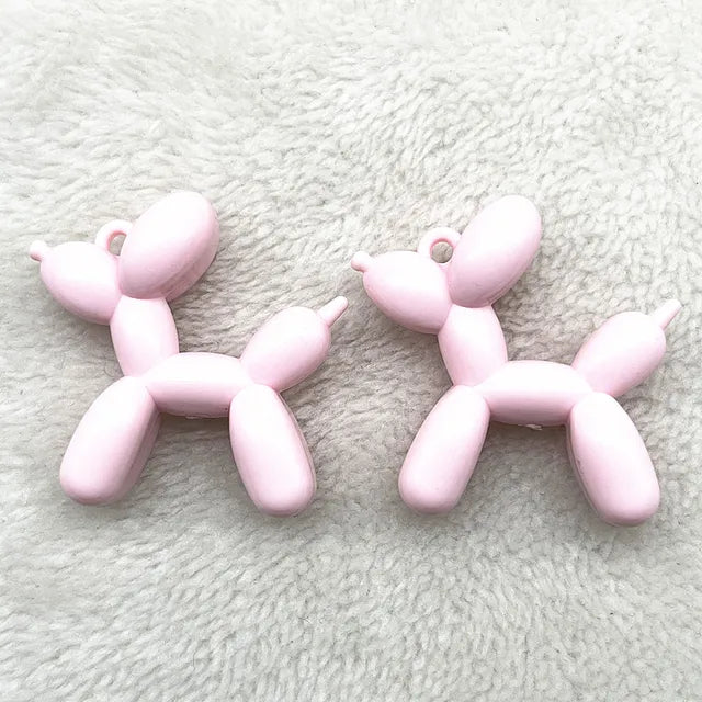 Color Stereo Lovely Balloon Dog Acrylic Charms Jewelry Making DIY Necklace Key Chain Decoration Cute Charms Pendant