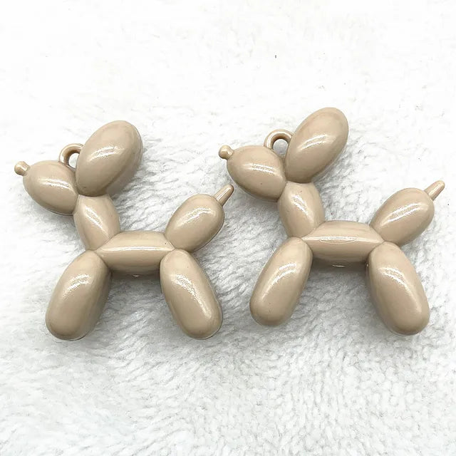 Color Stereo Lovely Balloon Dog Acrylic Charms Jewelry Making DIY Necklace Key Chain Decoration Cute Charms Pendant