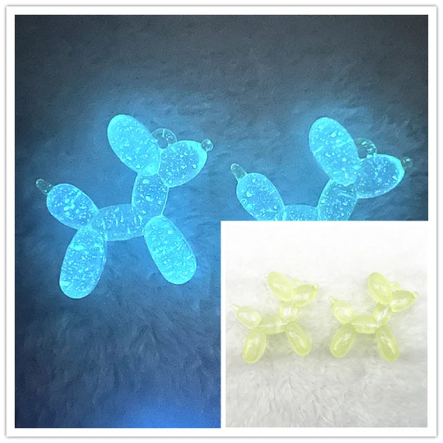 Color Stereo Lovely Balloon Dog Acrylic Charms Jewelry Making DIY Necklace Key Chain Decoration Cute Charms Pendant