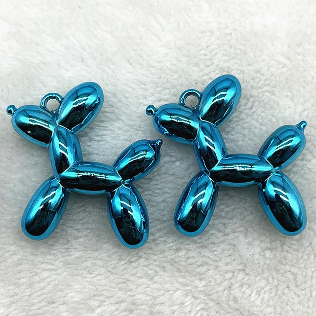 Color Stereo Lovely Balloon Dog Acrylic Charms Jewelry Making DIY Necklace Key Chain Decoration Cute Charms Pendant