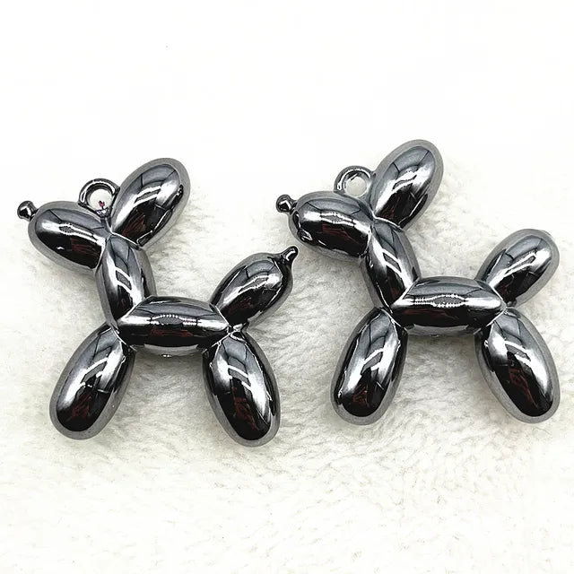 Color Stereo Lovely Balloon Dog Acrylic Charms Jewelry Making DIY Necklace Key Chain Decoration Cute Charms Pendant