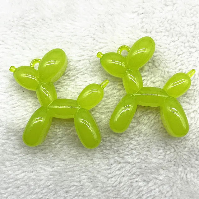 Color Stereo Lovely Balloon Dog Acrylic Charms Jewelry Making DIY Necklace Key Chain Decoration Cute Charms Pendant