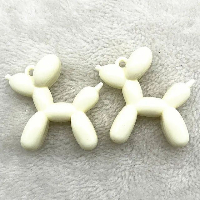 Color Stereo Lovely Balloon Dog Acrylic Charms Jewelry Making DIY Necklace Key Chain Decoration Cute Charms Pendant
