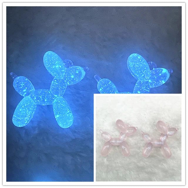 Color Stereo Lovely Balloon Dog Acrylic Charms Jewelry Making DIY Necklace Key Chain Decoration Cute Charms Pendant
