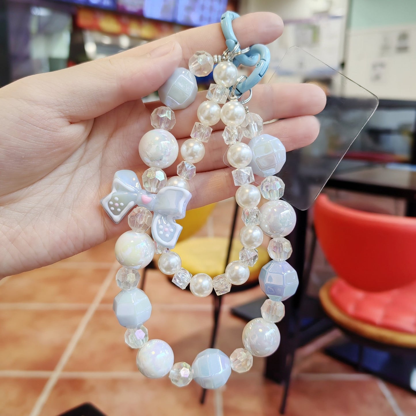 Mobile phone chain anti-lost bracelet mobile phone lanyard portable hanging chain cute mobile phone case chain bow accessories Japan and South Korea