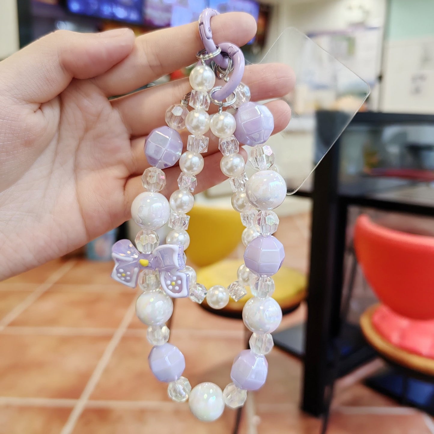 Mobile phone chain anti-lost bracelet mobile phone lanyard portable hanging chain cute mobile phone case chain bow accessories Japan and South Korea