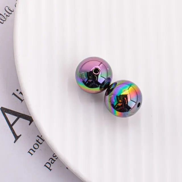 Trendy New 10 16mm AB Colors Chunky Round Gumball Bubblegum Jewelry Beads Plastic Acrylic Loose Bracelet Necklace Spacers