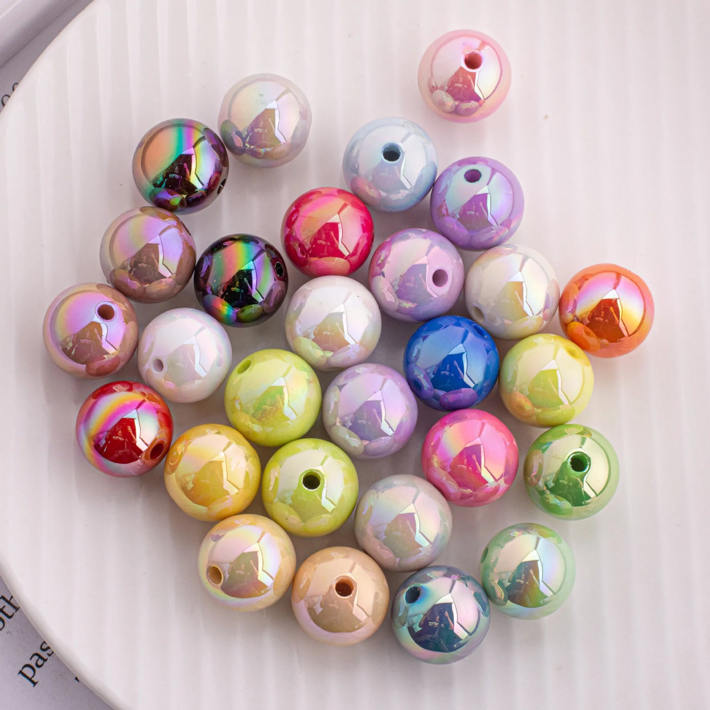 Trendy New 10 16mm AB Colors Chunky Round Gumball Bubblegum Jewelry Beads Plastic Acrylic Loose Bracelet Necklace Spacers