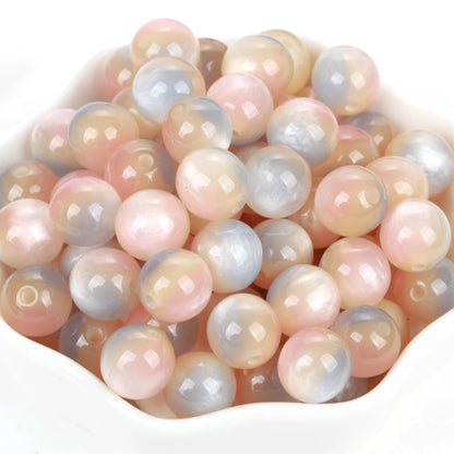 100Pcs Colorful Resin Beads Red Yellow Blue 8-16mm Round Loose Spacer Beads For Jewelry Making DIY Bracelet Necklace Handmade
