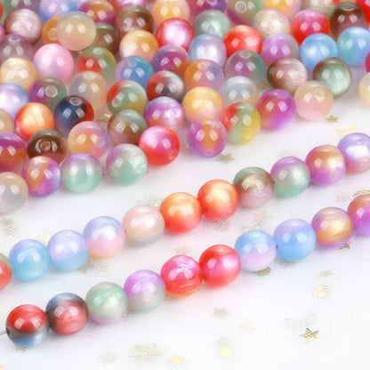 100Pcs Colorful Resin Beads Red Yellow Blue 8-16mm Round Loose Spacer Beads For Jewelry Making DIY Bracelet Necklace Handmade
