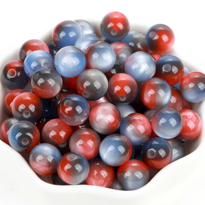 100Pcs Colorful Resin Beads Red Yellow Blue 8-16mm Round Loose Spacer Beads For Jewelry Making DIY Bracelet Necklace Handmade