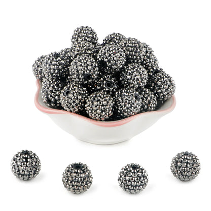 50pcs 14/16/20mm Rhinestone Resin Bayberry Ball Beads For Jewelry Making Fashion Loose Spacer Acrylic Beads Accessories
