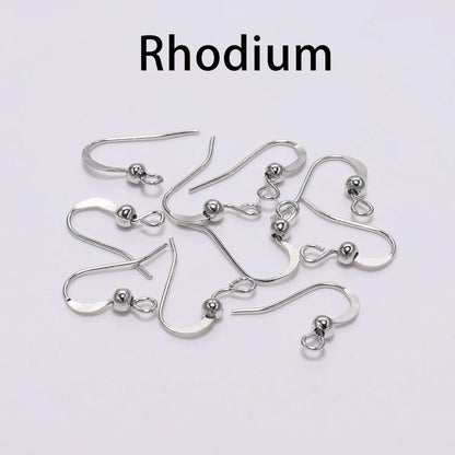 100Pcs 19*18mm Earring Components Hooks Twist  Gold Bronze Ear Hook Clasps Earring Wires Findings For DIY Jewelry Making