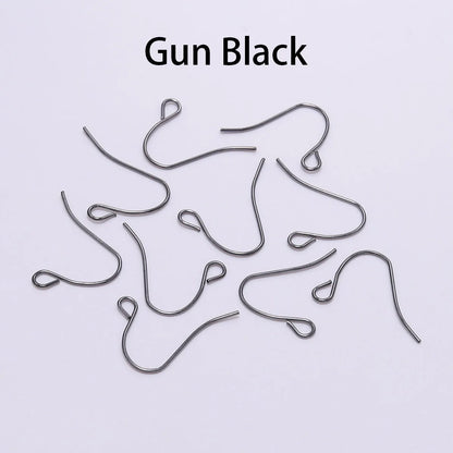 100Pcs 19*18mm Earring Components Hooks Twist  Gold Bronze Ear Hook Clasps Earring Wires Findings For DIY Jewelry Making