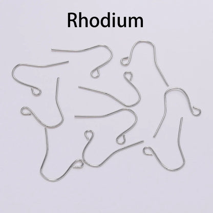 100Pcs 19*18mm Earring Components Hooks Twist  Gold Bronze Ear Hook Clasps Earring Wires Findings For DIY Jewelry Making
