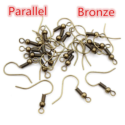 100pcs 20*17mm Gold Antique bronze Ear Hooks Earrings Clasps Findings Earring Wires For Jewelry Making Supplies Wholesale