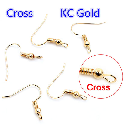 100pcs 20*17mm Gold Antique bronze Ear Hooks Earrings Clasps Findings Earring Wires For Jewelry Making Supplies Wholesale