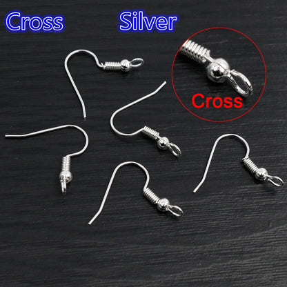 100pcs 20*17mm Gold Antique bronze Ear Hooks Earrings Clasps Findings Earring Wires For Jewelry Making Supplies Wholesale