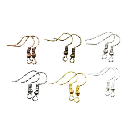 100pcs/Lot 20x17mm Alloy Ear Hooks Earrings Clasps Findings Earring Wires For Jewelry Making Charms Earrings Accessories