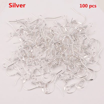 100pcs/lot Ear Wires Earrings Hooks for Jewelry Earrings Making Supplies DIY Wholesale Accessories earring making supplies