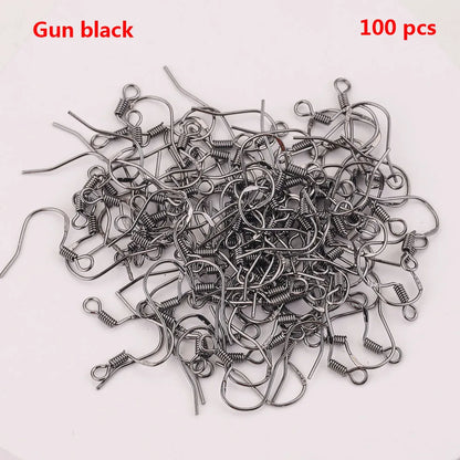 100pcs/lot Ear Wires Earrings Hooks for Jewelry Earrings Making Supplies DIY Wholesale Accessories earring making supplies