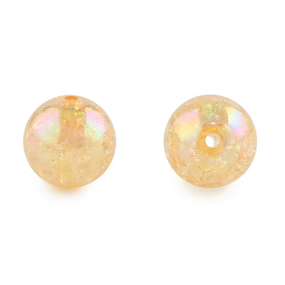 10Pcs 20MM AB Transparent Crackle Beads Round Acrylic Ball Shiny Loose Spacer Beads For Jewelry Making DIY Beadable Accessories