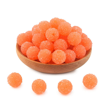 10Pcs Resin Ball Round Acrylic Beads Sugar Sand Pasting Process Fashion For Jewelry Making DIY Handmade Bracelets Accessories