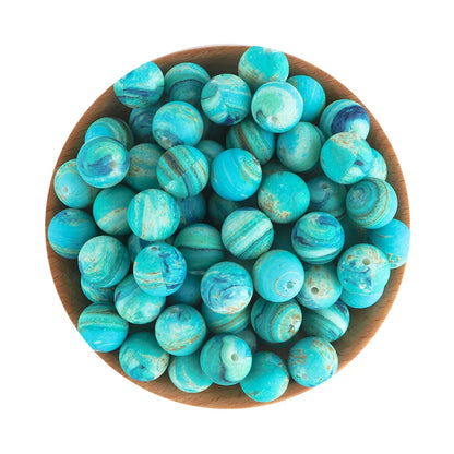 50Pcs/lot Printed Silicone Beads 15mm Round Leopard Terrazzo Dalmatian Camo Silicone Beads For Jewelry Making DIY Accessories