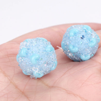 18mm 20pcs Charm Candy Love Heart Polymer Clay Acrylic Beads For Jewelry Making DIY Necklace Bracelets Earring Accessories VD