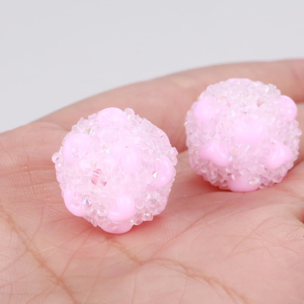 18mm 20pcs Charm Candy Love Heart Polymer Clay Acrylic Beads For Jewelry Making DIY Necklace Bracelets Earring Accessories VD