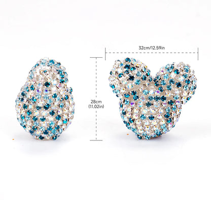 5pc 32mm Full Diamond Cartoon Mouse Head Shiny Beads DIY Pen Phone Keychain Necklace Earring Bracelet Jewelry Making Accessories