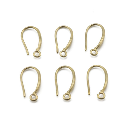 20Pcs Raw Brass Simple Earring Hooks Wire Connectors Findings Clasps For DIY Handmade Dangle Earrings Jewelry Making Accessories