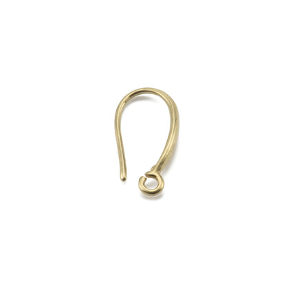 20Pcs Raw Brass Simple Earring Hooks Wire Connectors Findings Clasps For DIY Handmade Dangle Earrings Jewelry Making Accessories