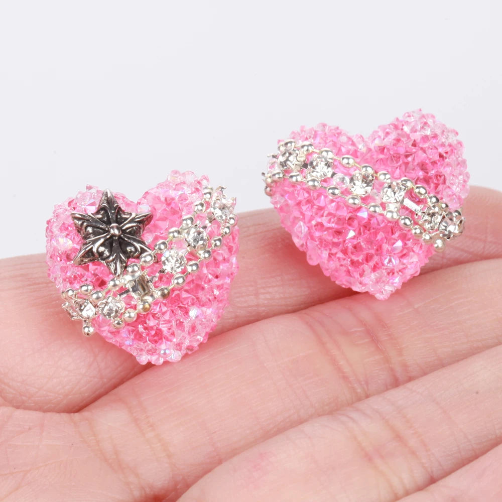20X17mm 1/3/5pcs Star Love Heart Acrylic Beads For Jewelry Making DIY Necklace Bracelets Earring Accessories Valentine's Day