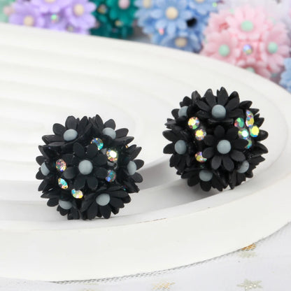 20mm 20pcs Daisy Flower Ball Red Polymer Clay Acrylic Beads For Jewelry Making DIY Necklace Bracelets Earring Accessories