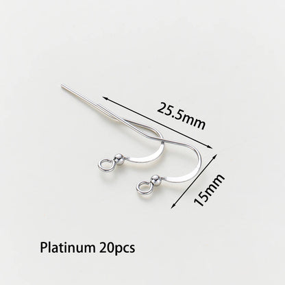 20pcs/lot 6 Styles 14K 18K Gold Plated Earring Wires With Ear Hook Earrings Clasp Findings Supplies For  DIY Jewelry Making