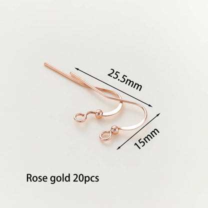 20pcs/lot 6 Styles 14K 18K Gold Plated Earring Wires With Ear Hook Earrings Clasp Findings Supplies For  DIY Jewelry Making