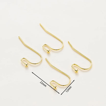20pcs/lot 6 Styles 14K 18K Gold Plated Earring Wires With Ear Hook Earrings Clasp Findings Supplies For  DIY Jewelry Making