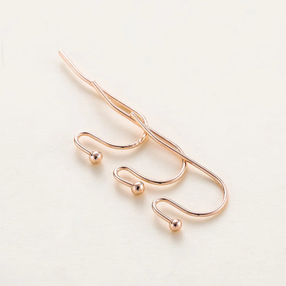 20pcs/lot 6 Styles 14K 18K Gold Plated Earring Wires With Ear Hook Earrings Clasp Findings Supplies For  DIY Jewelry Making