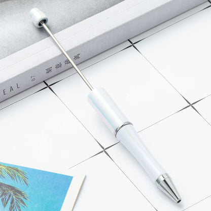 10Pcs UV Gradient Bead Pens Wholesale Students Diy Handmade Plastic Beadable Pen Plastic Ballpoint Pen