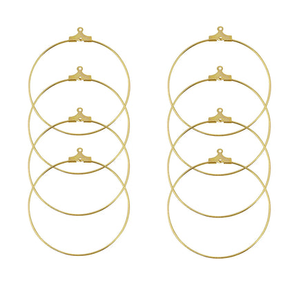 30pcs/Lot 30-40mm Big Round Hoops Earrings Dangle Clasp Ear Wires Hooks DIY Circle Earring Findings Jewelry Making Accessories