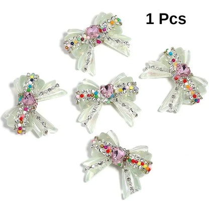 1pcs 32*37mm UV Coated Love Chain Bow Acrylic Beads DIY Pen Bead Phone Keychain Necklace Earring Bracelet Jewelry Making Accessories
