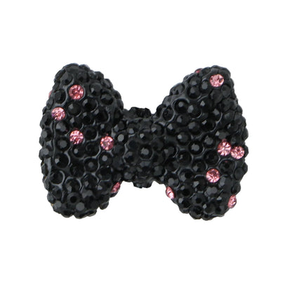 3pcs Love Crystal Rhinestones Colorful Bow Classic Straight Hole Beads DIY Phone Keychain Necklace Accessories