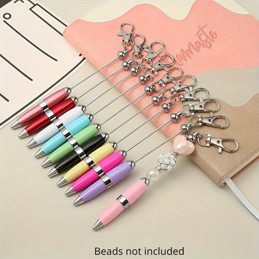 10pcs, 10pcs Bead Mini Pen Office Student Portable Pocket Pen Bead Metal Ballpoint Pen Suitable for ages 14 and above