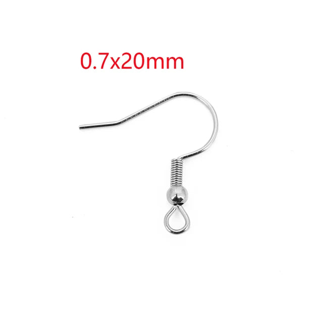 50Pcs Hypoallergenic Surgical Stainless Steel Multi Design Blank Ear Wire Fish Hooks for DIY Earring Jewelry Making Findings