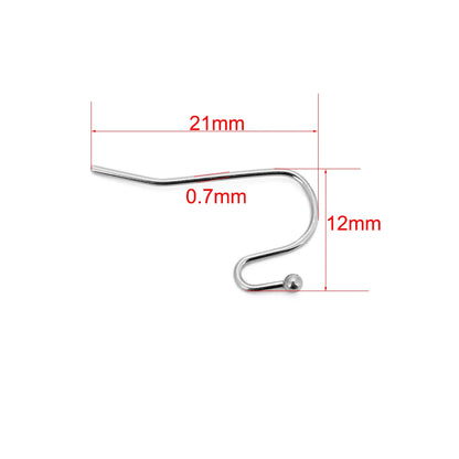50Pcs Hypoallergenic Surgical Stainless Steel Multi Design Blank Ear Wire Fish Hooks for DIY Earring Jewelry Making Findings