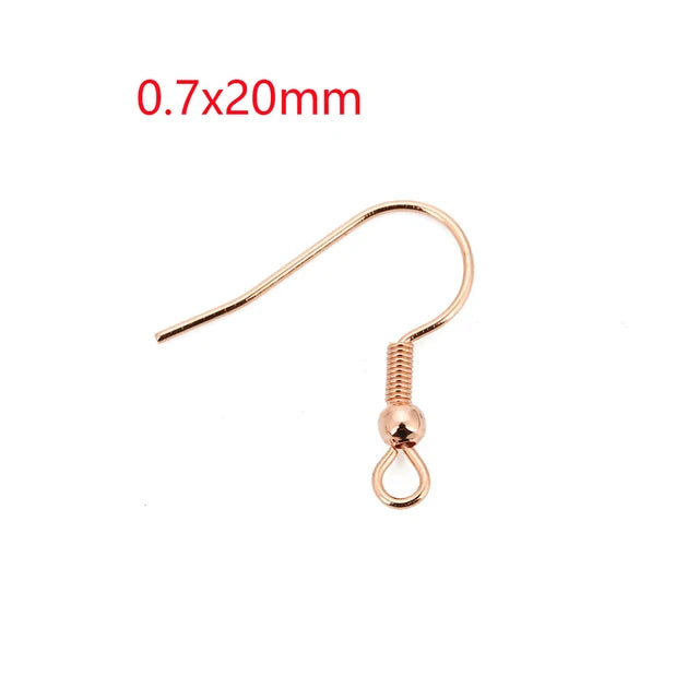 50Pcs Hypoallergenic Surgical Stainless Steel Multi Design Blank Ear Wire Fish Hooks for DIY Earring Jewelry Making Findings