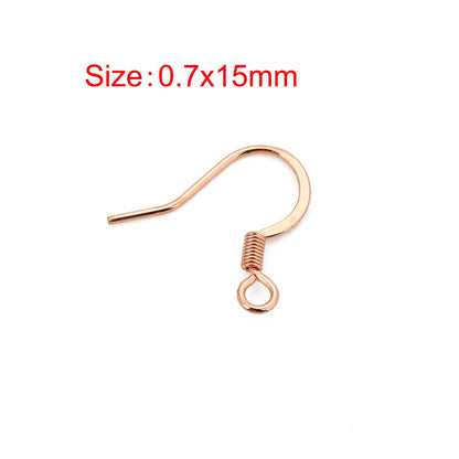 50Pcs Hypoallergenic Surgical Stainless Steel Multi Design Blank Ear Wire Fish Hooks for DIY Earring Jewelry Making Findings