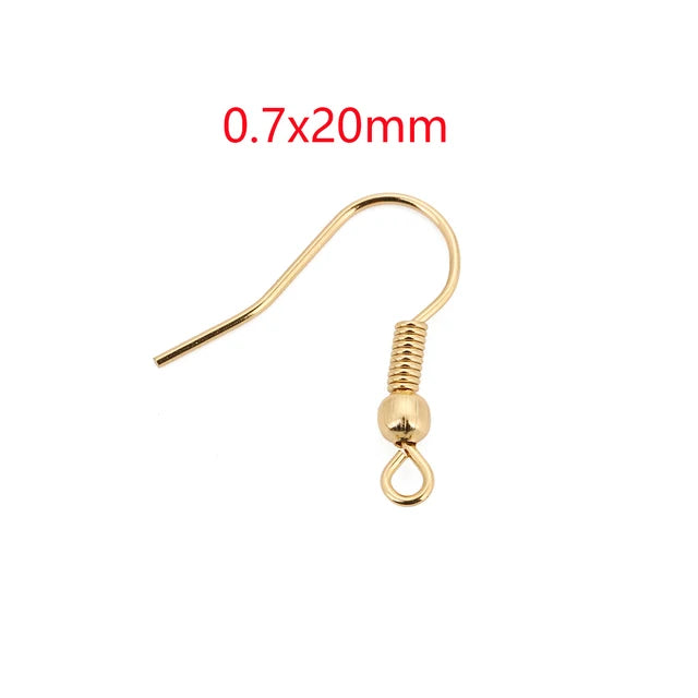 50Pcs Hypoallergenic Surgical Stainless Steel Multi Design Blank Ear Wire Fish Hooks for DIY Earring Jewelry Making Findings